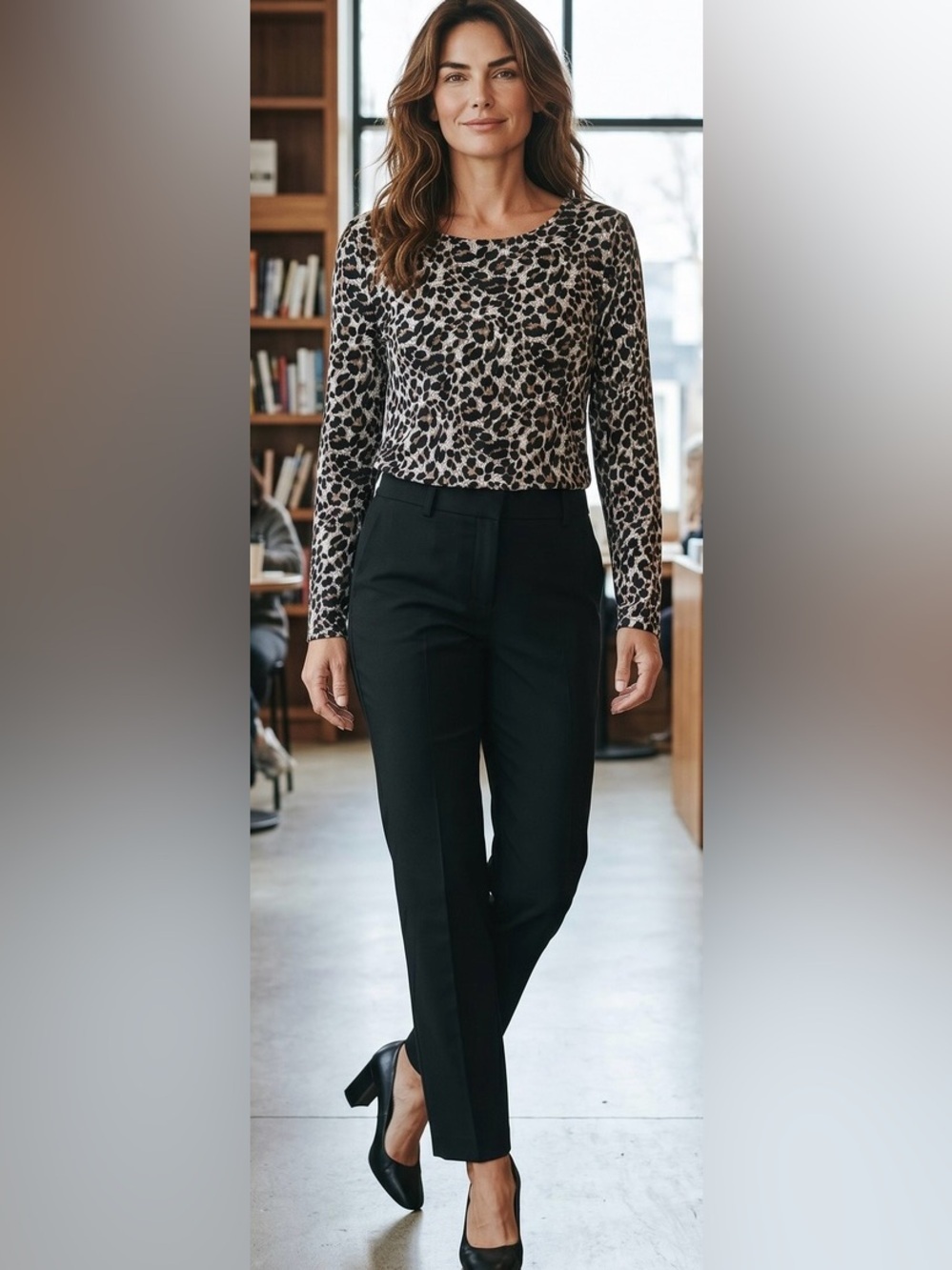 You Are Gorgeous Leopard Print Tee - Black and Cream.